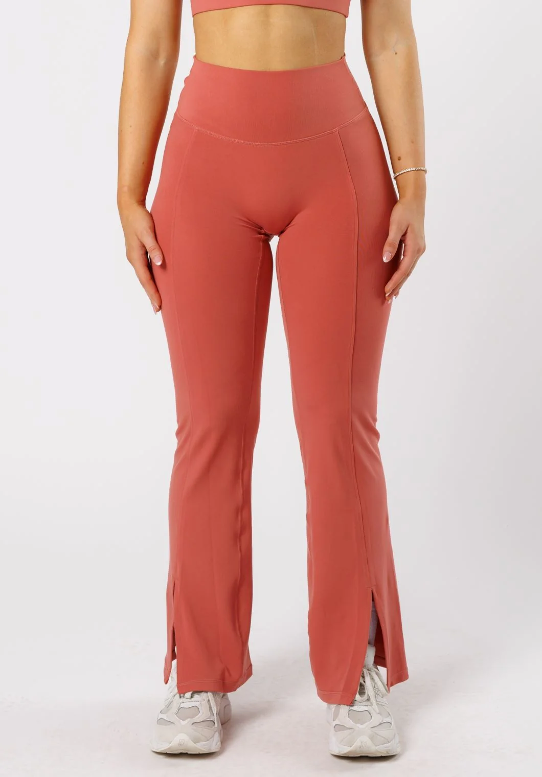 Reluna™ Front Slit Sculptseam® High-Rise Flare Leggings 31" Terra