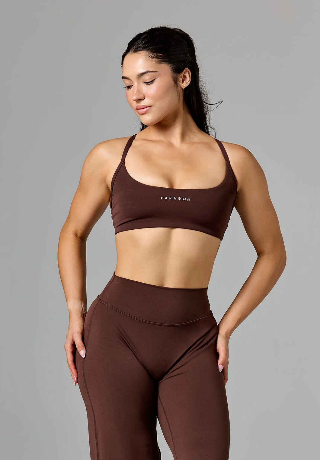 RecStretch™ Limitless Crossback Sports Bra Walnut