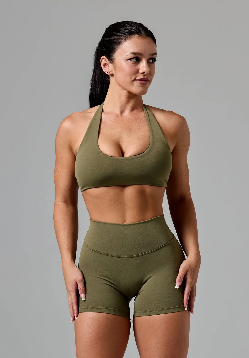 RecStretch™ Unbound Halter Sports Bra Everglades