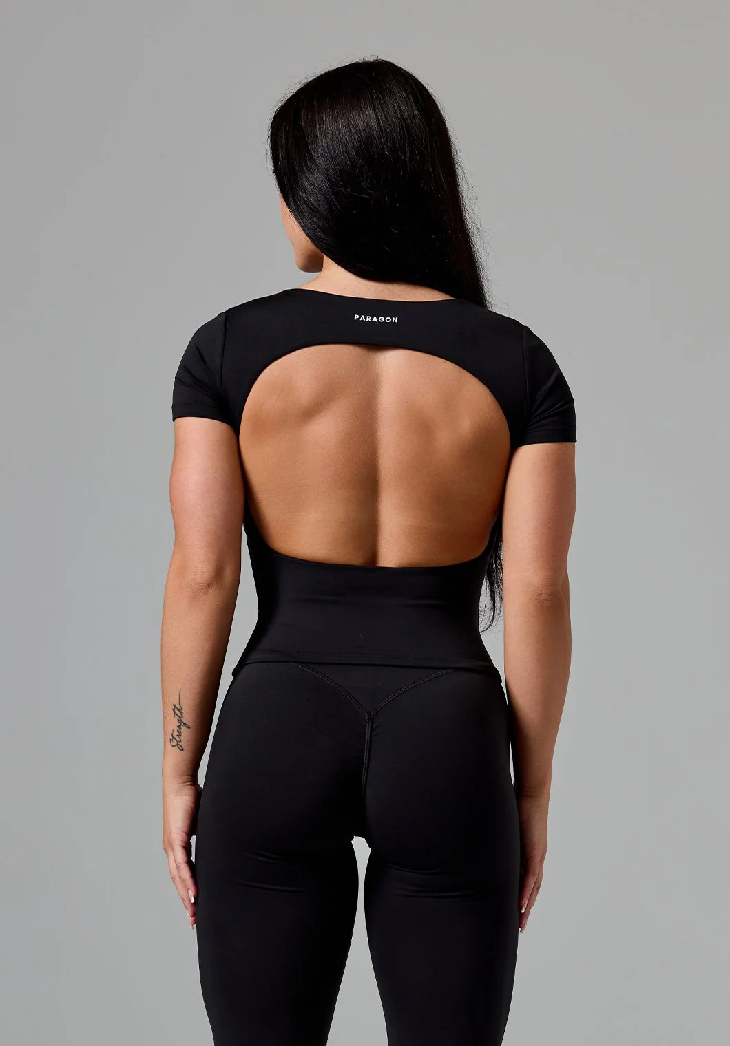 Reluna™ SmoothHold™ Open Back Top Black
